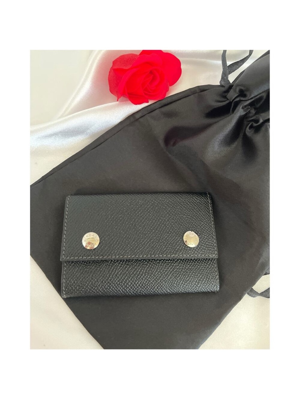 Classic Japan Black Saffiano Card & Key Holder